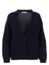 Prada Women's Dark Wool Blend Sweater In Blue