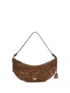 Prada Women Demi-lune Shoulder Bag In Brown