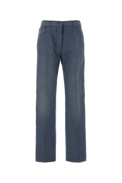 Prada Women's Denim Jeans In Light Blue