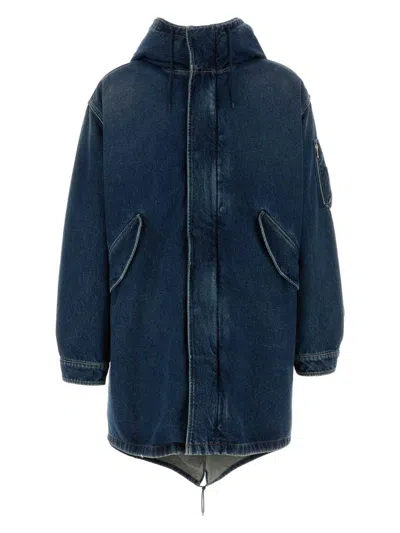 Prada Women's Denim Padded Coat