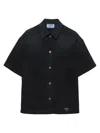 Prada Denim Shirt In Black