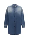 Prada Women Denim Shirt Jacket In Blue