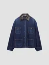 Prada Denim Trucker Jacket In Blue