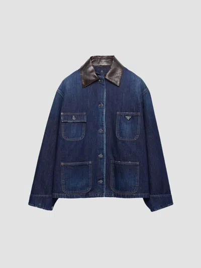 PRADA WOMEN'S DENIM TRUCKER JACKET