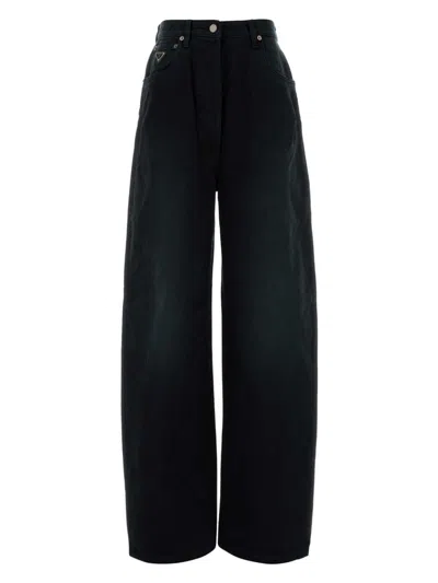 Prada Women's Denim Wide-leg Jeans
