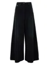 Prada Women Black Denim Wide-leg Jeans