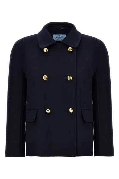 PRADA PRADA WOMEN DOUBLE-BREASTED COAT
