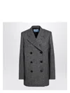Prada Double-breasted Jacket In Prince Of Wales Women