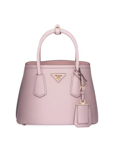 Prada Double Saffiano Leather Mini-bag In Pink