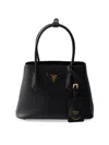 Prada Galleria Medium Saffiano Leather Bag In Black