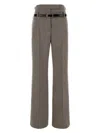 Prada Technical Wool Pants With Printed Belt