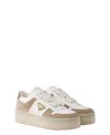Prada Women's Downtown Bold Nappa Leather And Suede Sneakers In Multi