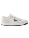 Prada Women's Downtown Leather Sneakers In Grey White