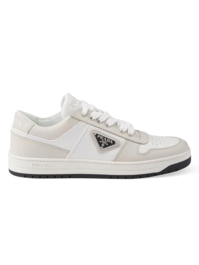 Prada Women's Downtown Leather Trainers In White