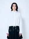 Prada Drawstring Hem Shirt In White