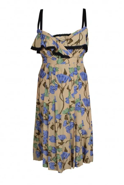 Prada Women Dress In Cream