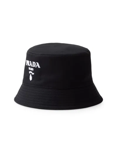 Prada Women's Drill Bucket Hat In Black