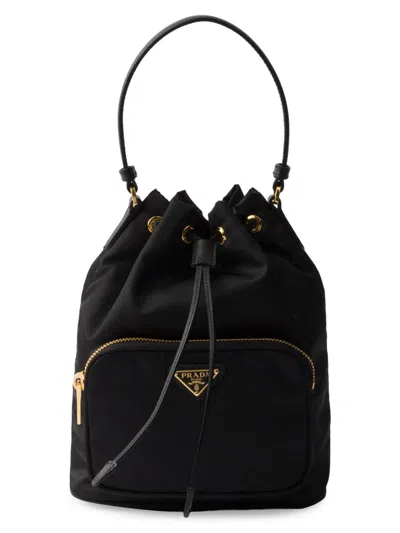 Prada Borsa A Secchiello Re-edition 1978 In Re-nylon Nero Donna In Black