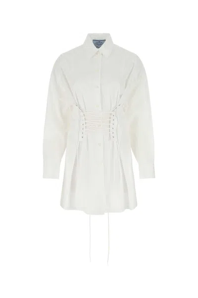 Prada Women's Elegant Gown In White