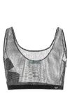 Prada Crystal-embellished Mesh Crop Top