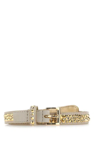 Prada Women's Embellished Suede Belt In Multicoloured