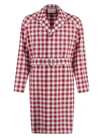 PRADA WOMEN'S EMBROIDERED COTTON OVERCOAT