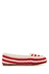 Prada Women Embroidered Crochet Loafers
