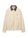 Prada Embroidered Garment-dyed Old Gabardine Blouson Jacket