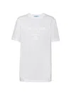 Prada Oversize Crew Neck T-shirt In White