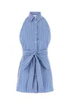 Prada Mini Abito In Popeline Ricamato  Donna