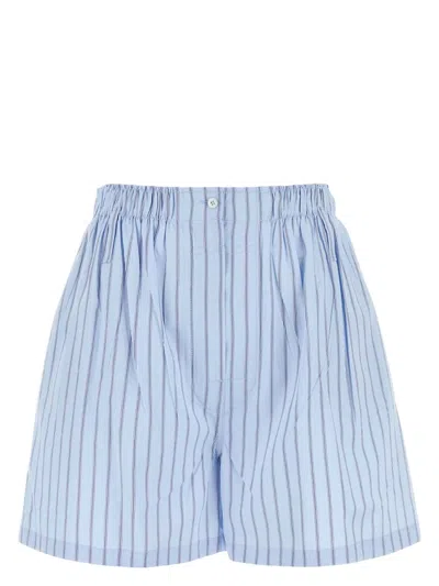 PRADA WOMEN'S EMBROIDERED POPLIN SHORTS