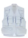 Prada Embroidered Poplin Vest