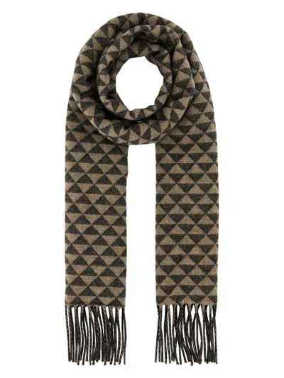 PRADA WOMEN'S EMBROIDERED WOOL BLEND SCARF