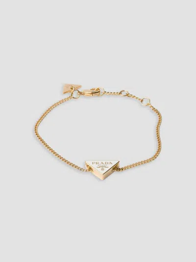 Prada Women's Enameled Metal Bracelet In Gold