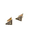 Prada Women's Enameled Metal Earrings In Gold