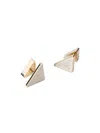Prada Women's Enameled Metal Earrings In Gold