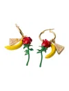 Prada Enameled Metal Earrings In Multi