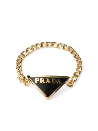 PRADA WOMEN'S ENAMELED METAL RING