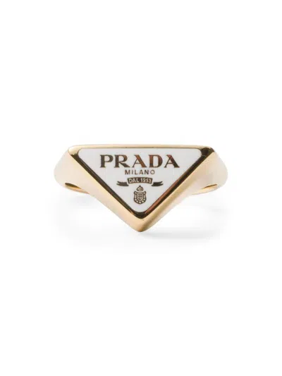 Prada Women's Enameled Metal Ring In Multi