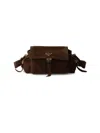 Prada Explore Medium Suede Shoulder Bag With Flap In Brown