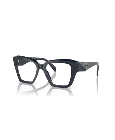 Prada Women's Eyeglasses, Pr 09zv In Blue Transparent