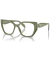 Prada Women's Eyeglasses, Pr 18wv 52 In Sage,black