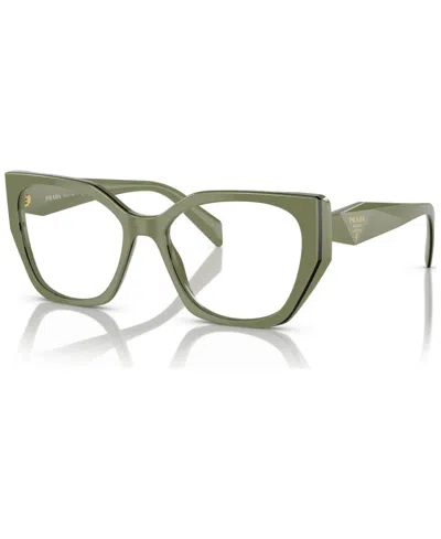 Prada Women's Eyeglasses, Pr 18wv 52 In Sage,black
