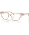 Prada Women's Eyeglasses, Pr 17zv 54 In Crystal Geranium