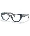 Prada Women's Eyeglasses, Pr 19wv 53 In Opal Blue