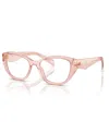 Prada Glasses In Transparent Peach
