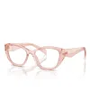 Prada Glasses In Transparent Peach
