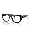 Prada 52mm Irregular Optical Glasses In Black
