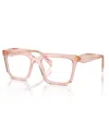 Prada Pra19v Symbole19q1o1 Rosa Glasses In Transparent Peach