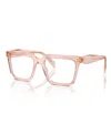 Prada Pra19v Symbole19q1o1 Rosa Glasses In Transparent Peach